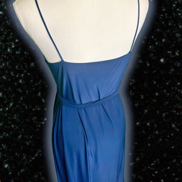 Misa Los Angeles ‘Veronika’ Wrap Style Maxi Dress in Navy Blue Size Small - Picture 11 of 14